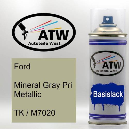 Ford, Mineral Gray Pri Metallic, TK / M7020: 400ml Sprühdose, von ATW Autoteile West.